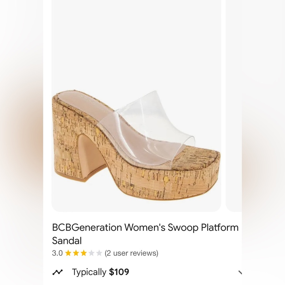 BCBG Generation swoop platform sandal 👡✨